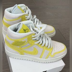 Women’s Air Jordan 1 Mid LX – Off-White / Optic Yellow (US 8)